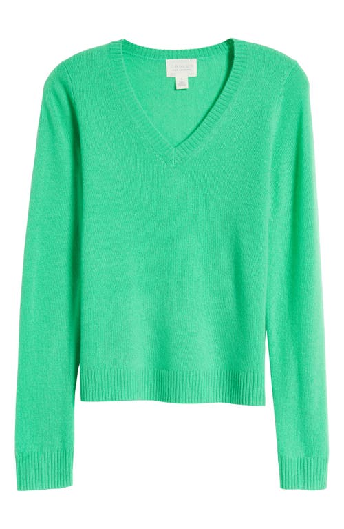 Shop Caslonr Caslon(r) Cashmere V-neck Sweater In Green Bright