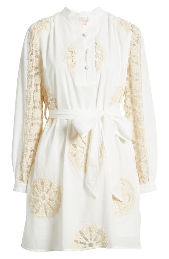 Shop Ciebon Marielle Long Sleeve Cotton Shirtdress In White
