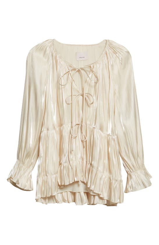 CINQ À SEPT CHRYSTIE CRINKLE SATIN TOP