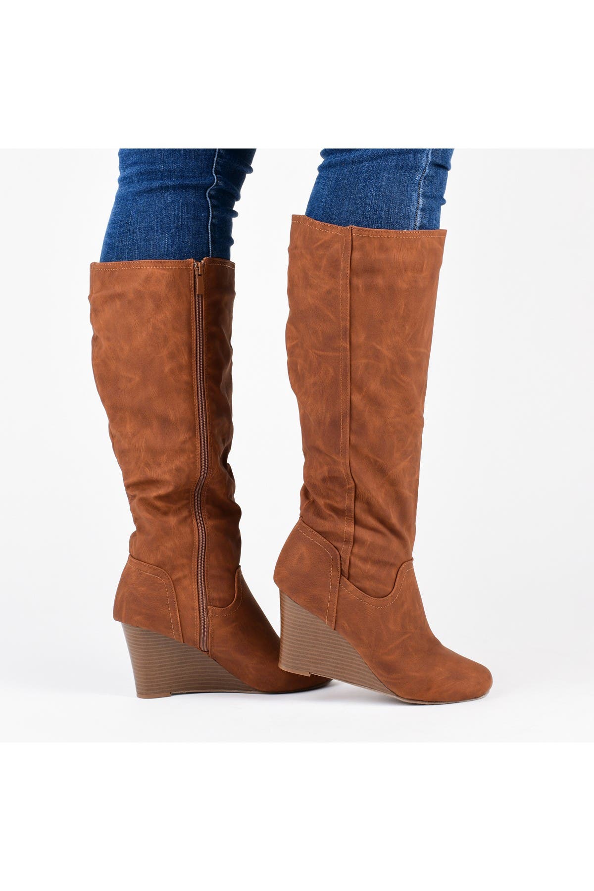 journee collection langly wedge boot