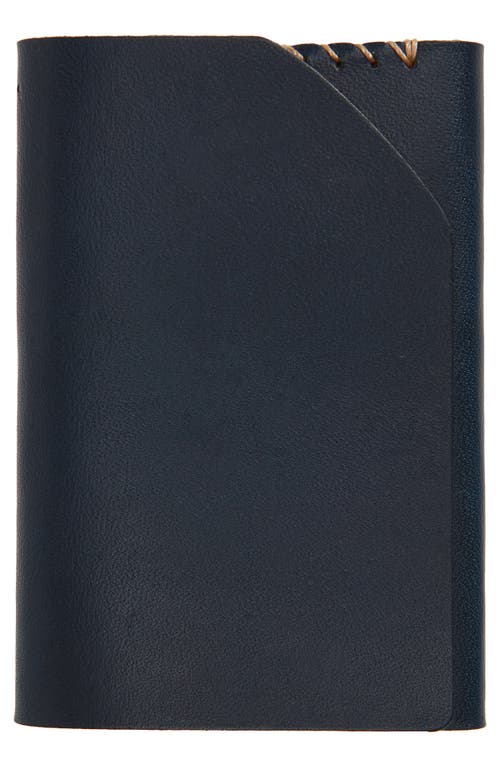 Ezra Arthur Cash Fold Deluxe Leather Wallet in Navy