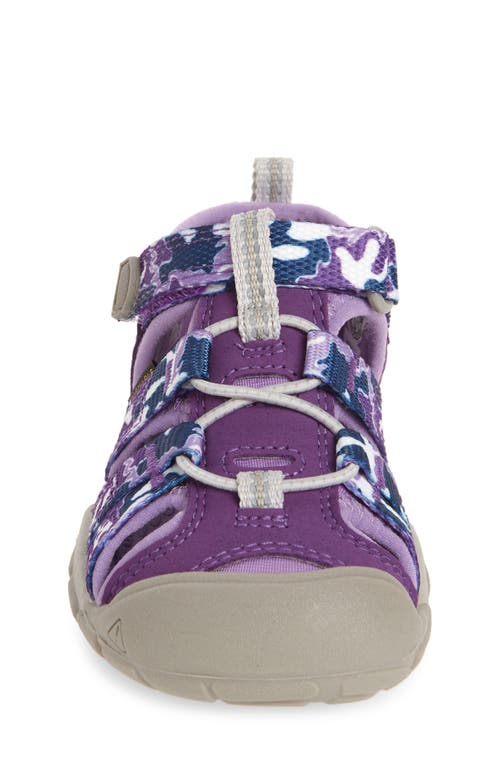 Shop Keen Kids' Seacamp Ii Cnx Water Friendly Sandal In Camo/tillandsia Purple