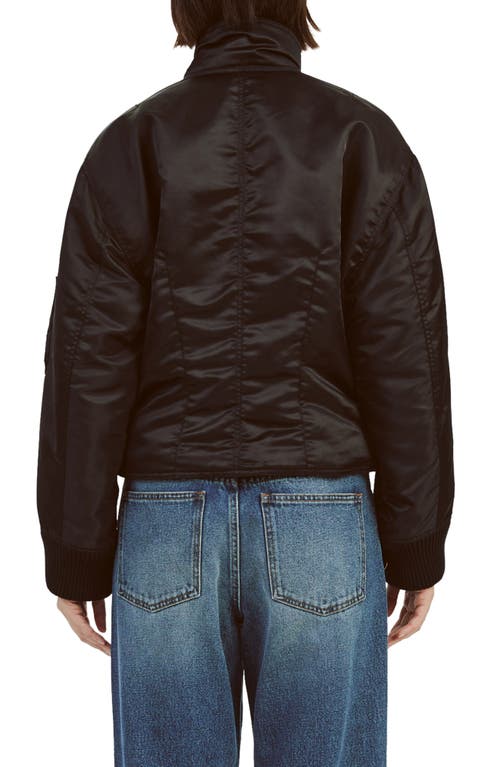 Shop Bardot Fitted Nylon Bomber Jacket In Black