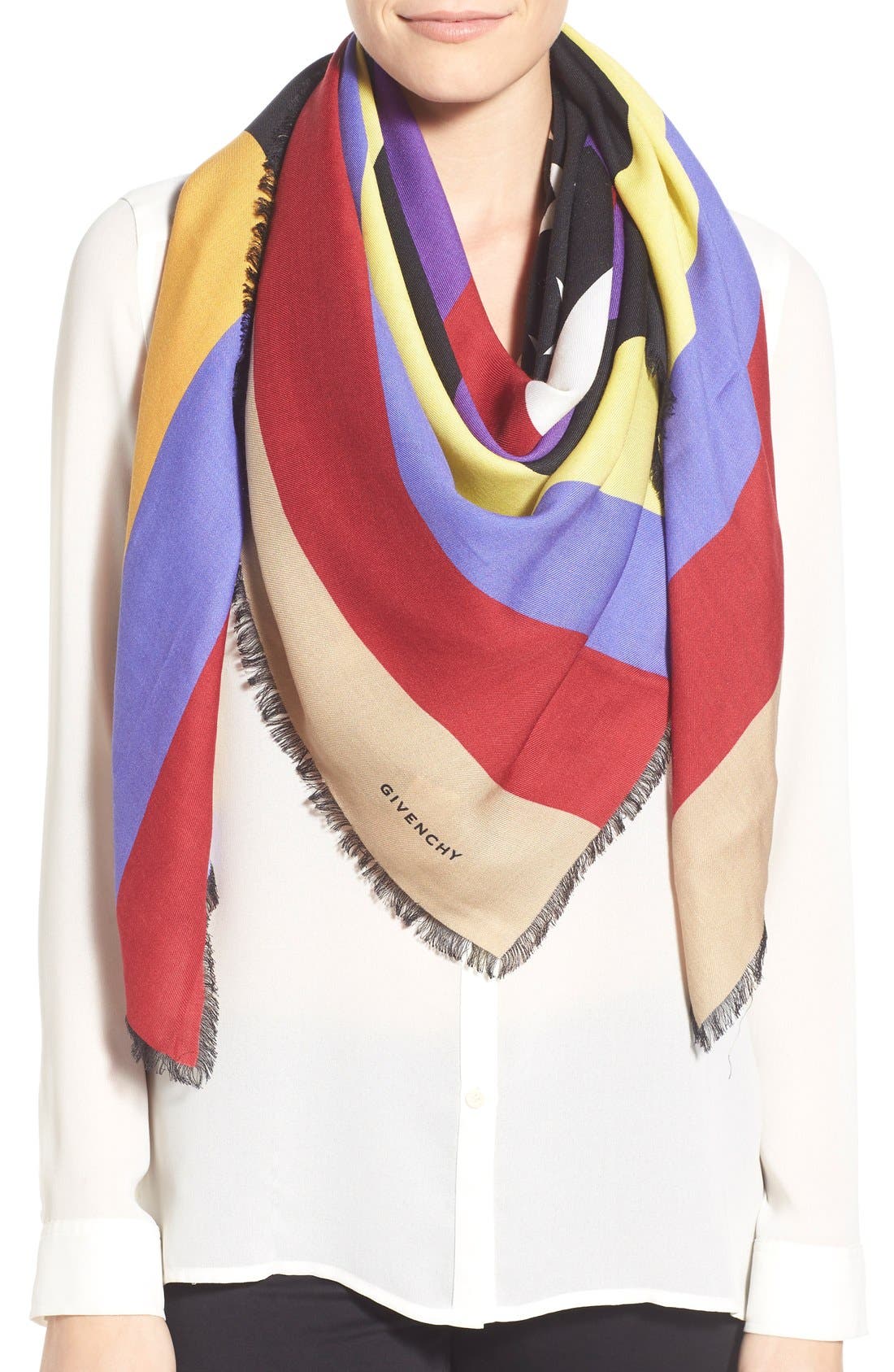 Givenchy 'American Flag' Wool & Silk Scarf Nordstrom