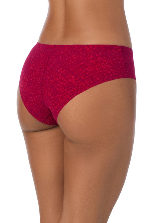 Shop Dkny Litewear Cut Anywhere Hipster Panties In Garnet Stone Print