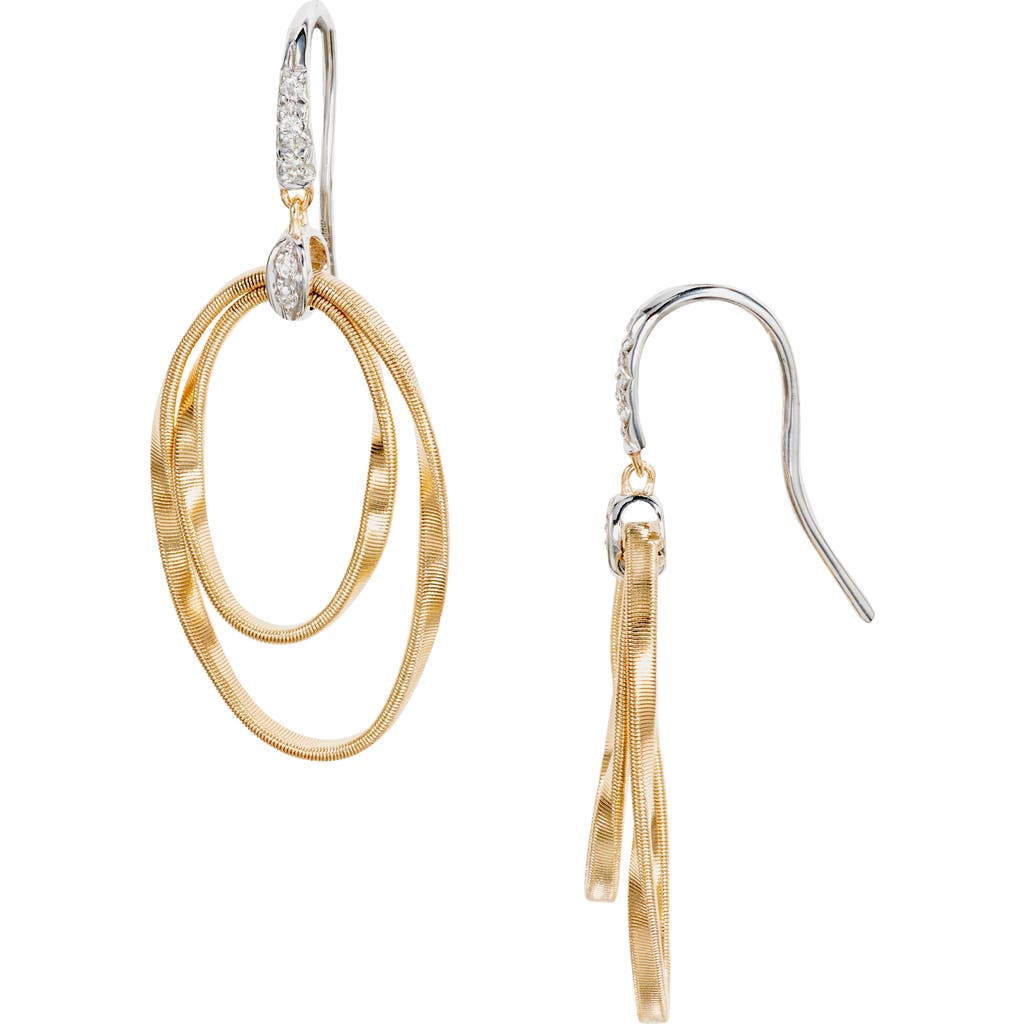 Marco Bicego Marrakech Onde Concentric Coil Drop Earrings In White Gold/yellow Gold
