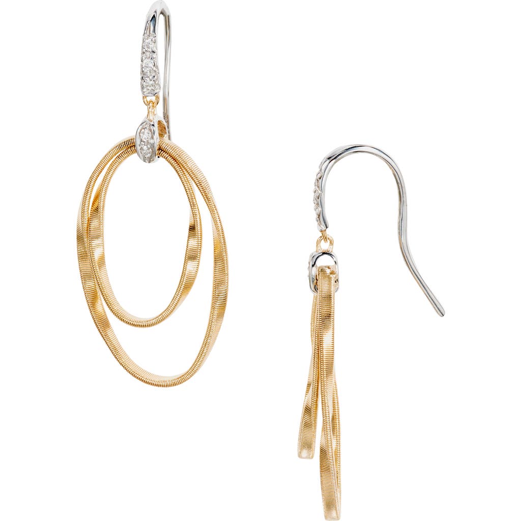 Marco Bicego Marrakech Onde Concentric Coil Drop Earrings In White Gold/yellow Gold