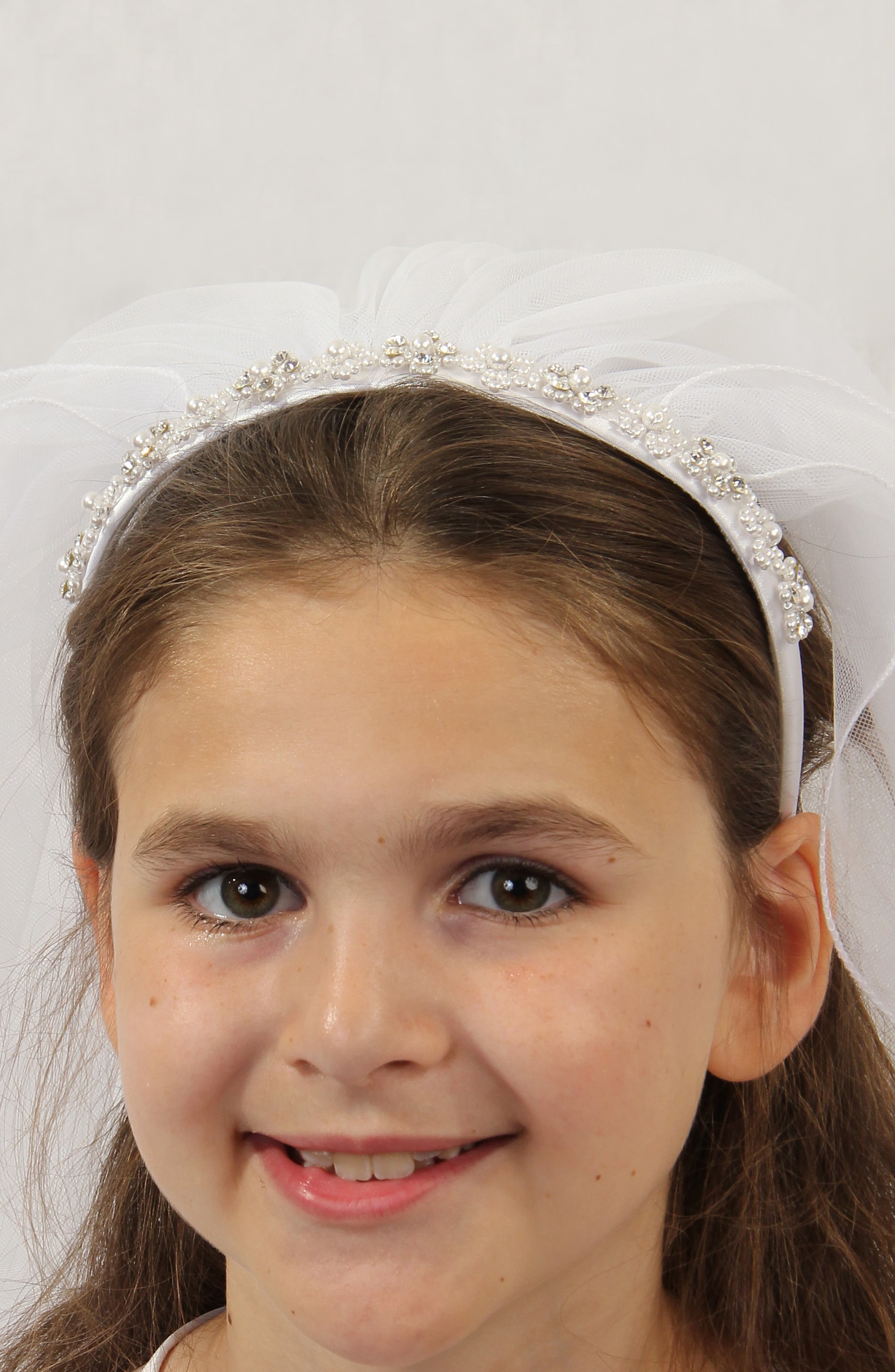 little girl with headband
