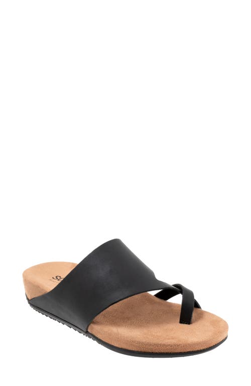 SoftWalk Blaine Slide Sandal in Black at Nordstrom, Size 6