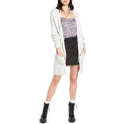 Bp. X Claudia Sulewski Longline Cardigan, Grey