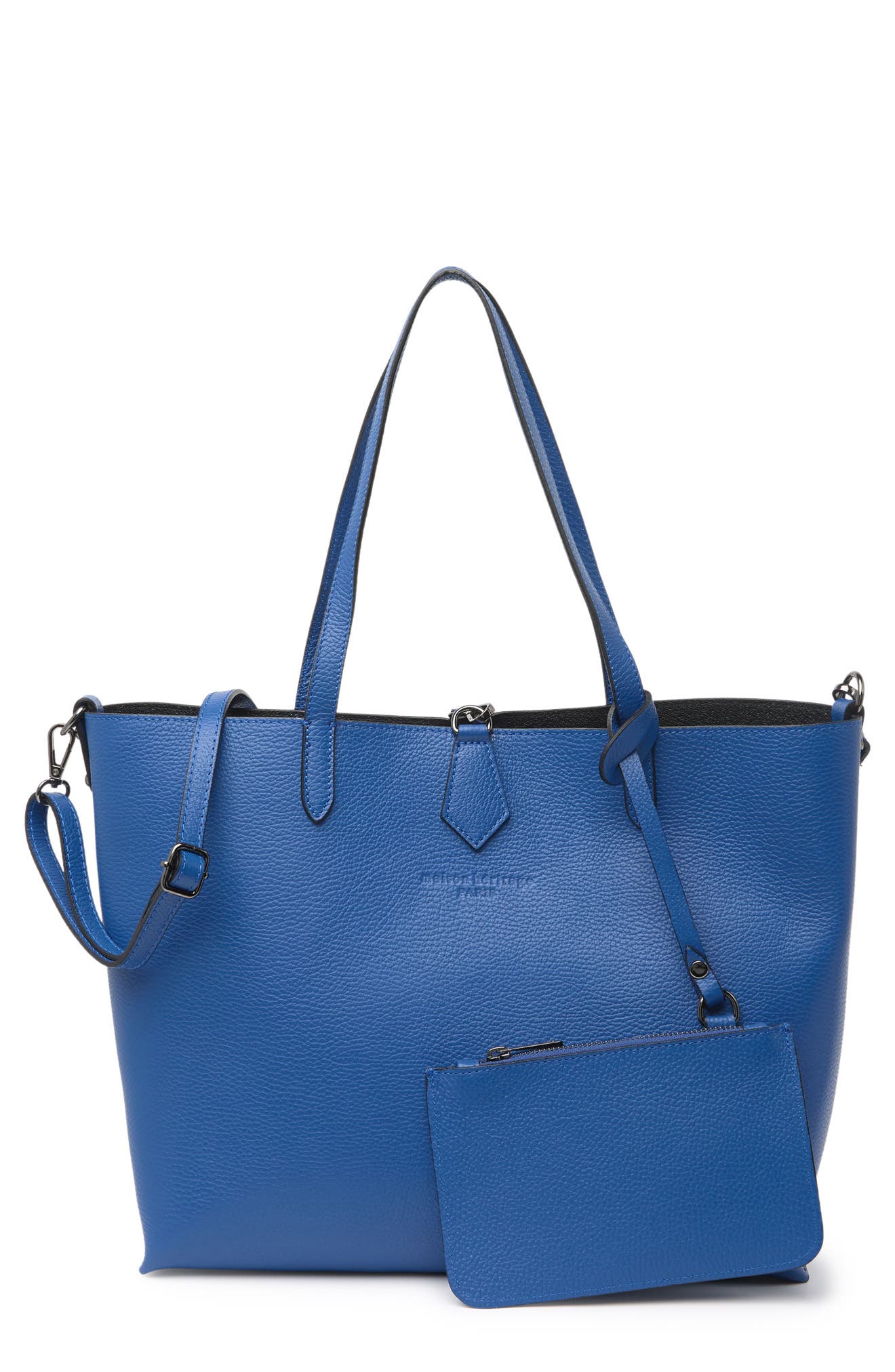 Maison Heritage Elix Leather Tote Bag In Navy