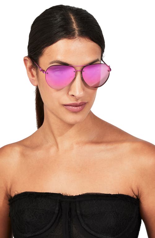 KURT GEIGER KURT GEIGER LONDON SHOREDITCH 60MM RIMLESS AVIATOR SUNGLASSES 
