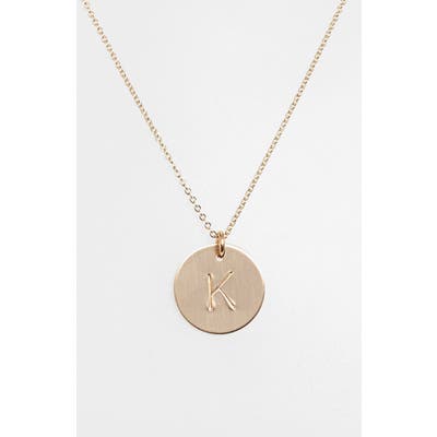 Nashelle 14K-Gold Fill Initial Disc Necklace