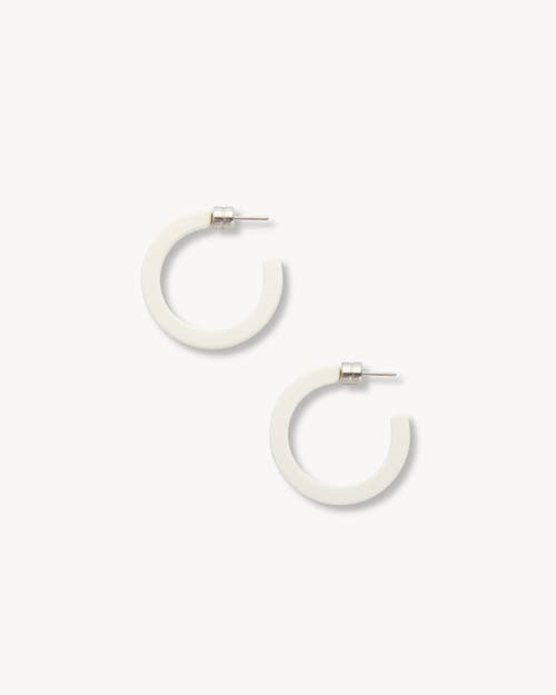 Machete Mini Hoops In White Matte