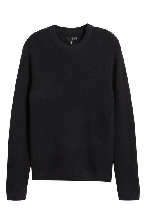 Shop Treasure & Bond Soft Texture Crewneck Sweater In Black Caviar