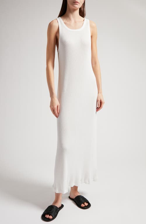 Shop The Row Yule Cotton Rib Tank Maxi Dress In White