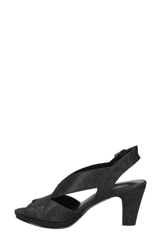 Shop Easy Street Christy Sandal In Black Glitter