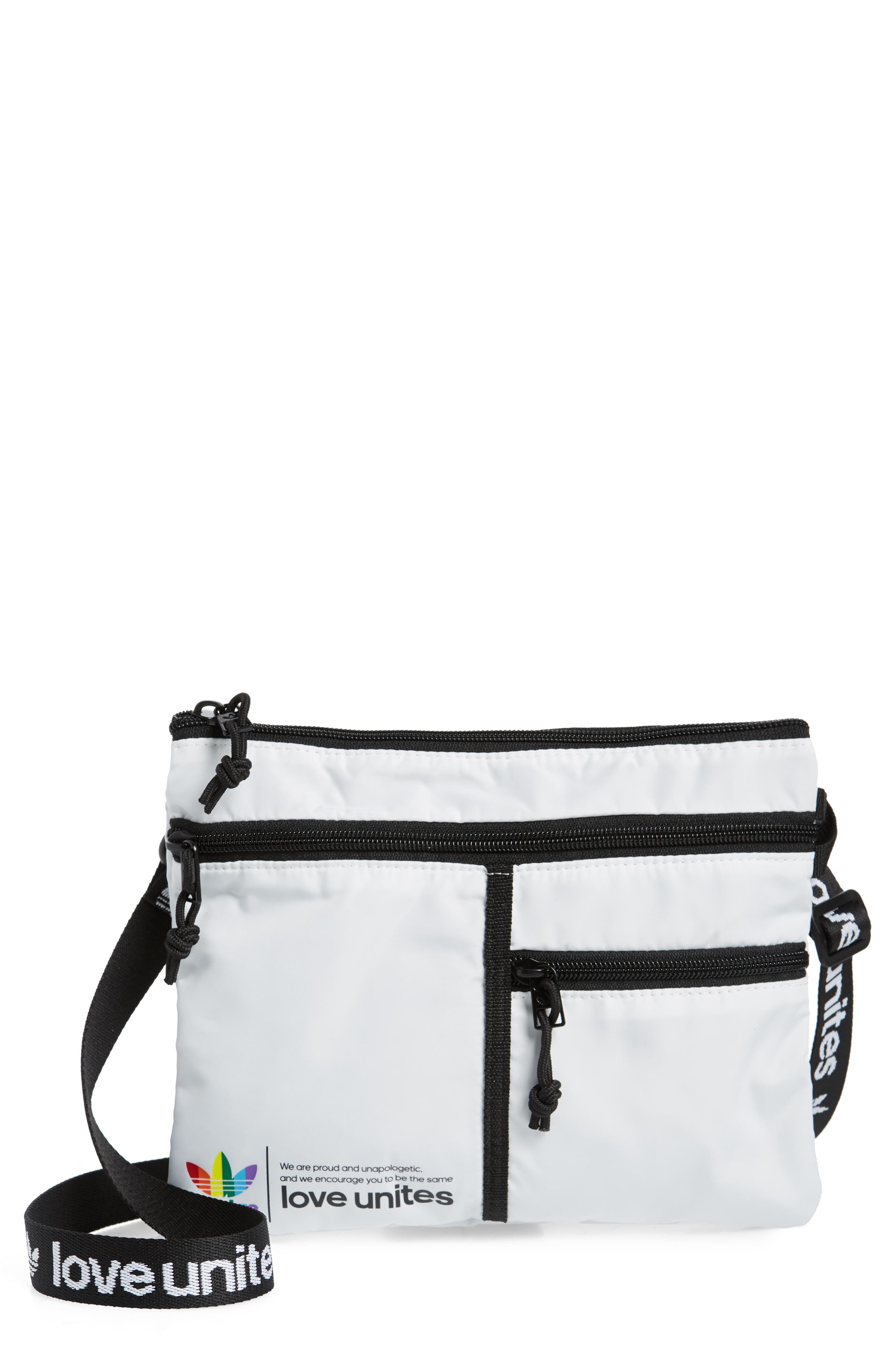 white adidas satchel