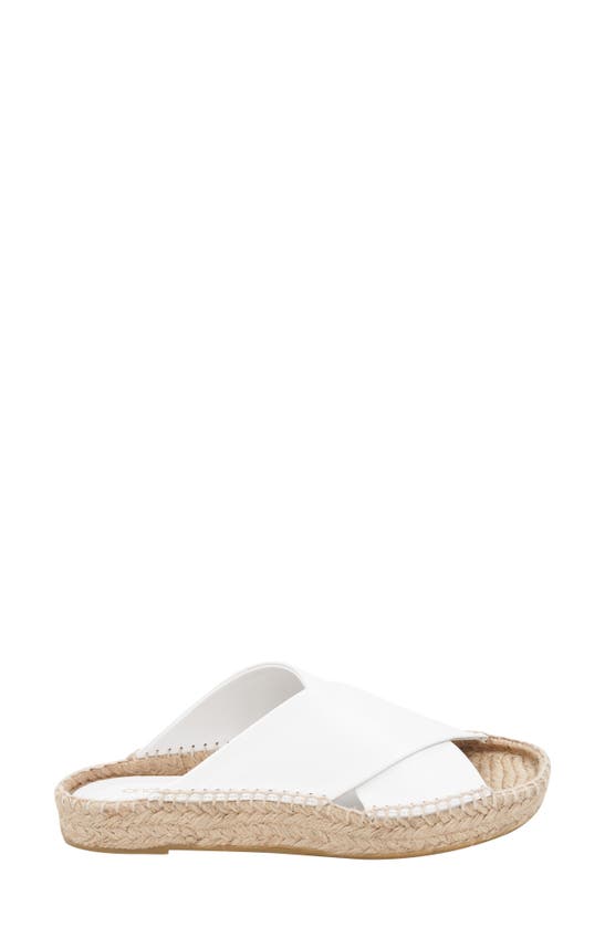 Shop Andre Assous Estelle Espadrille Platform Slide Sandal In White