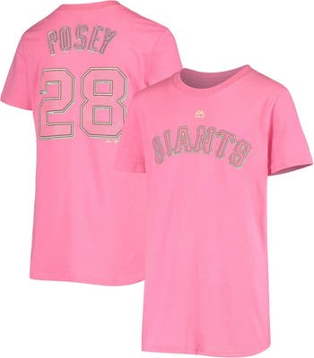 Men's Nike Buster Posey Gray San Francisco Giants Name & Number Team T-Shirt