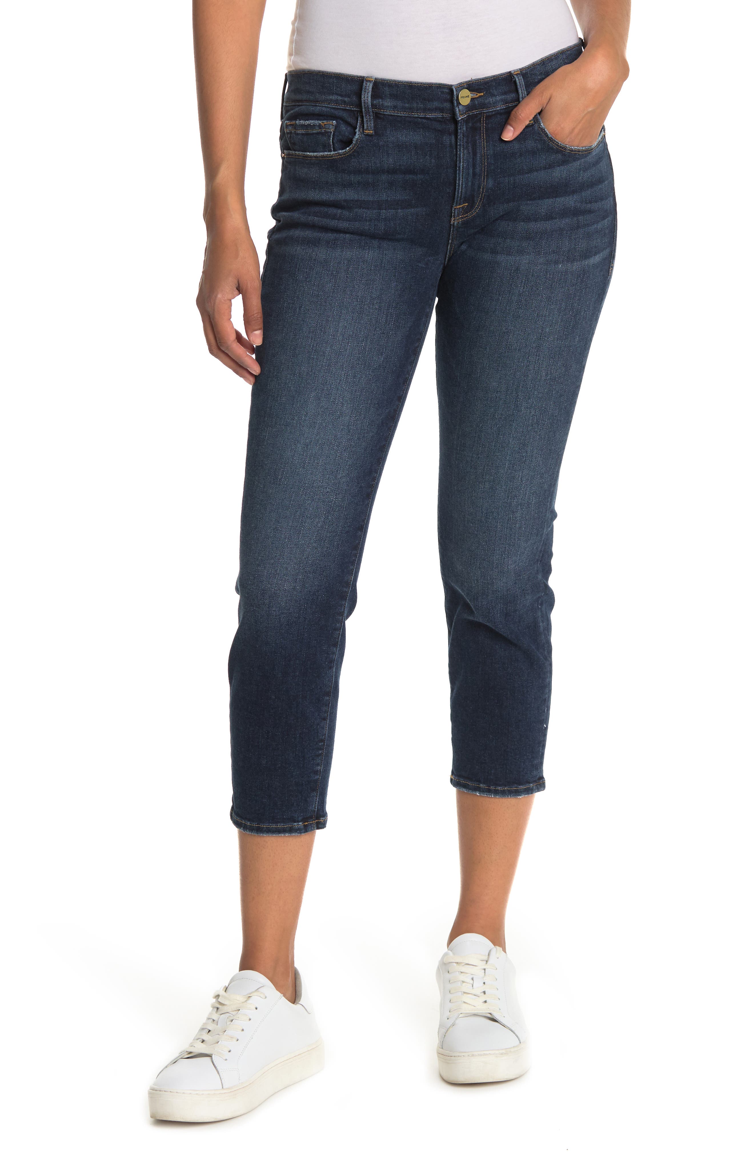 Shop Frame Le Garcon Crop Jeans In Ferdinand