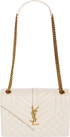 Saint Laurent Medium Cassandra Quilted Leather Envelope Bag