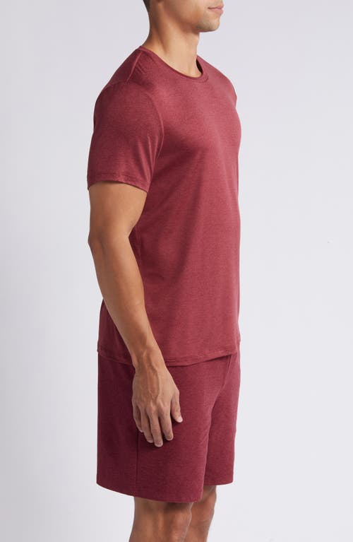 Shop Beyond Yoga Featherweight Always Beyond Performance T-shirt In Burgundy Pop Heather