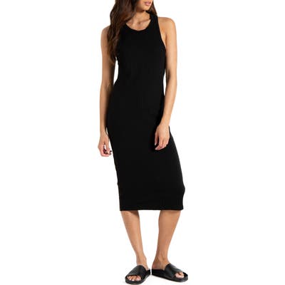 N:philanthropy Alto Ribbed Tank Dress, Black