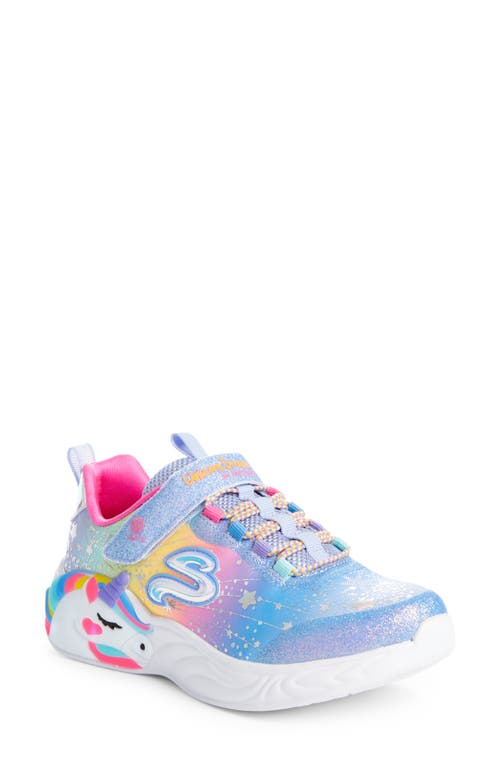 Shop Skechers S-lights Unicorn Dreams Glitter Sneaker In Blue/multi