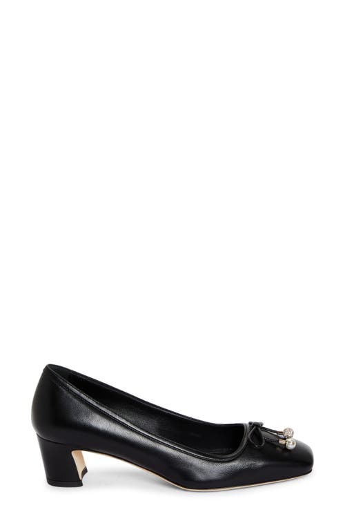 Shop Jimmy Choo Elme Square Toe Ballet Pump In Black