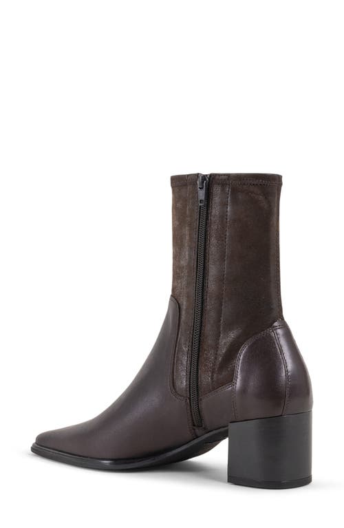 Vagabond Shoemakers Giselle Pointed Toe Bootie In Chocolate