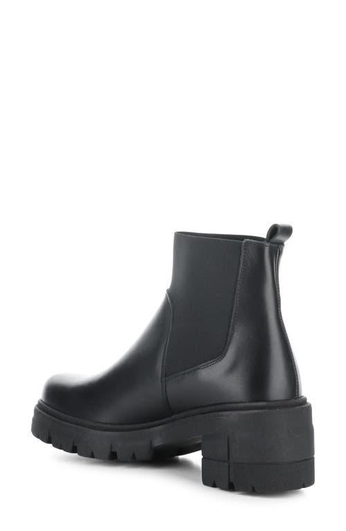 Bos. & Co. Bianc Lug Sole Chelsea Boot In Black Feel/elastic