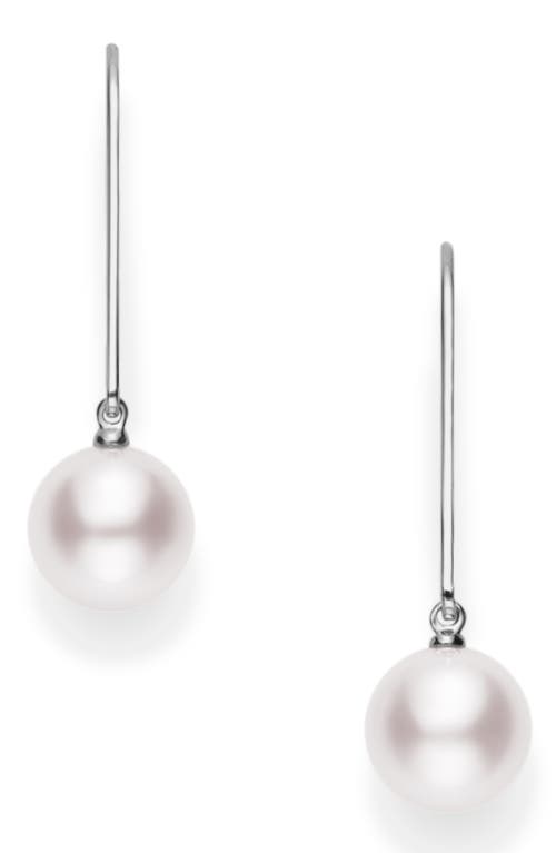 Mikimoto Classic Akoya Pearl Drop Earrings in White Gold/Pearl