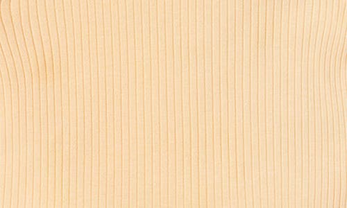 Shop Mori Fitted Two-piece Rib Short Pajamas In Yellow