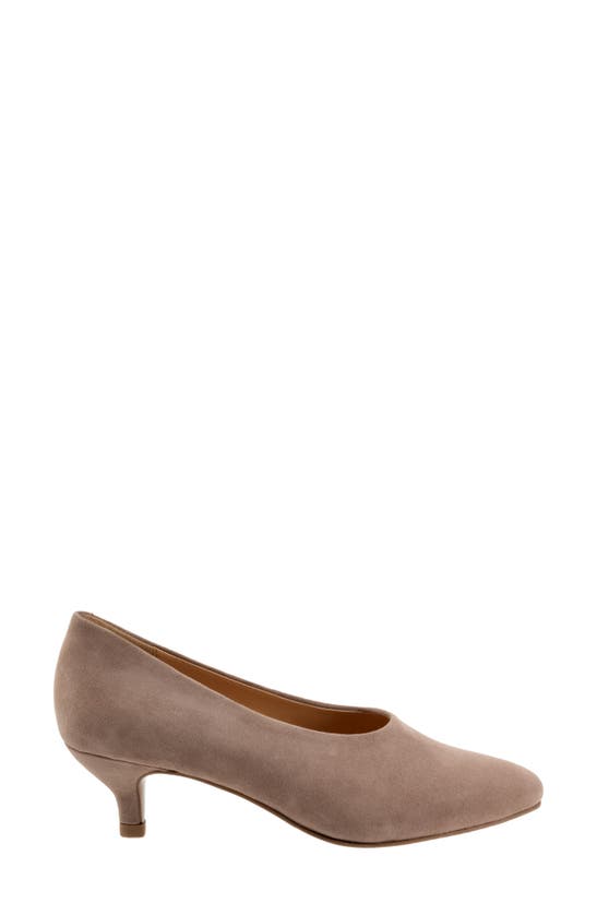 Shop Trotters Kimber Pump In Taupe Suede