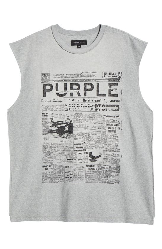 Shop Purple Brand Graphic Muscle Tee In Grey