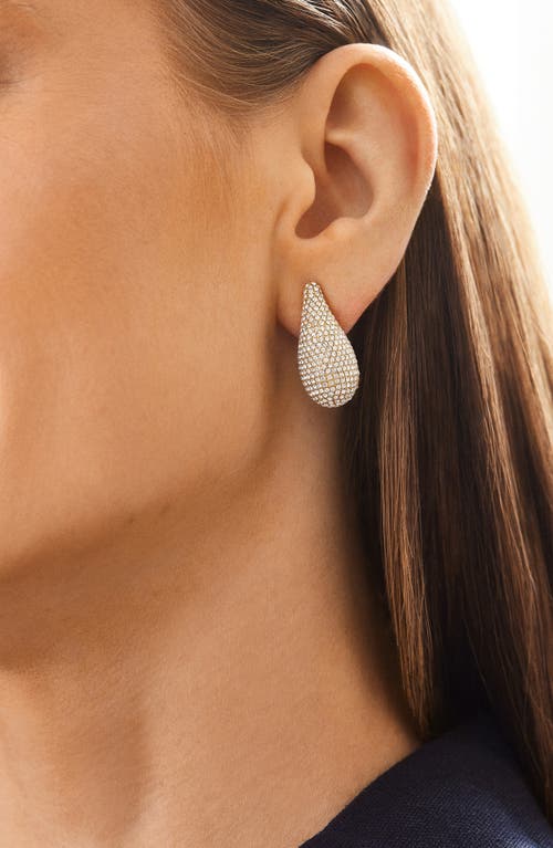 Shop Baublebar Ella Teardrop Earrings In Gold/clear Stones