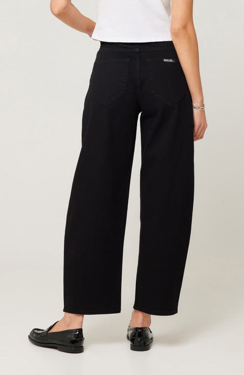 Shop Rolla's Gigi Ankle Barrel Leg Jeans In Forever Black