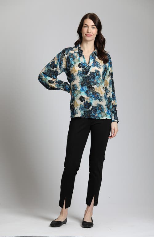 Apny Split Hem Pull-on Crop Slim Pants In Black