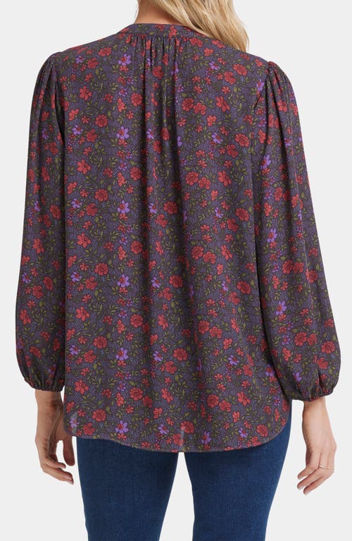 Shop Nydj Print Puff Shoulder Top In Matilde Meadow