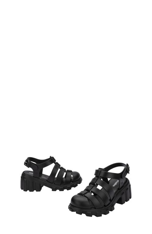 Mini Melissa Kids' Megan Platform Fisherman Sandal In Black