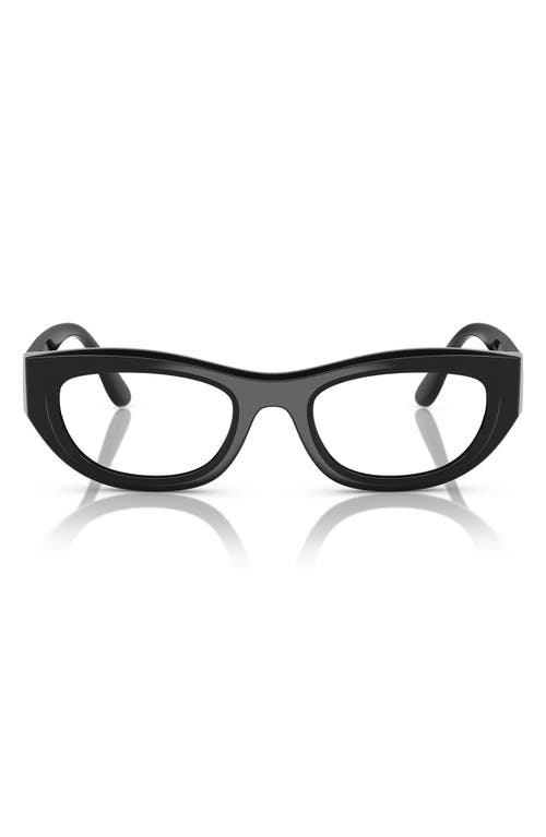 Vogue 49mm Oval Optical Glasses In Black