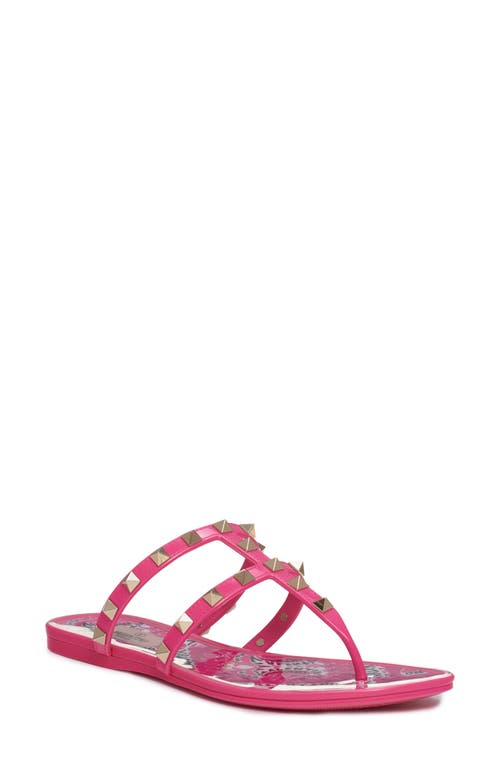 Valentino Garavani Rockstud Jelly Slide Sandal in K6P Happy Pink/Multicolor