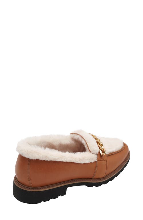Shop Andre Assous André Assous Phili Faux Fur Weather Resistant Loafer In Cuero/natural