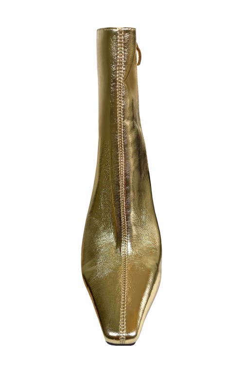 Ninety Union Women's Fire Sculpture Wedge Snake-embossed Ankle Boots In Gold
