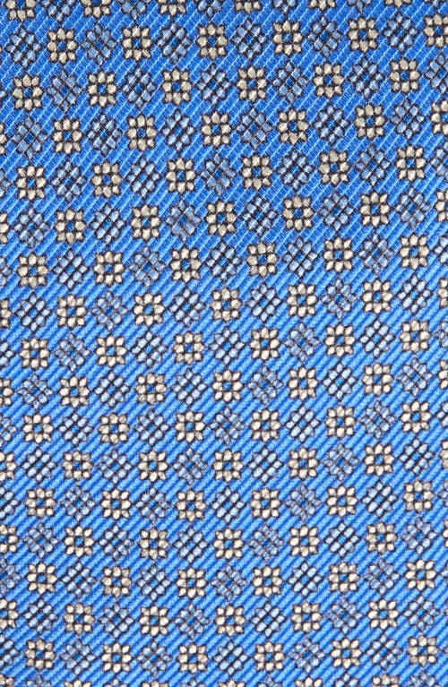 Shop David Donahue Floral Silk Tie In Blue