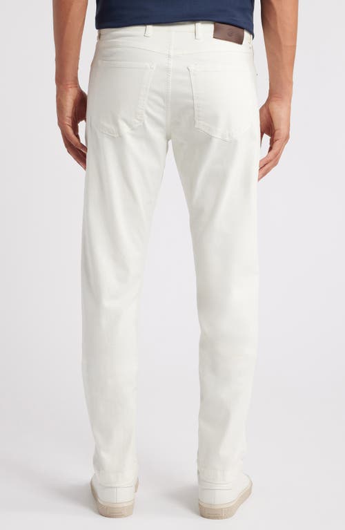 Jack Victor Stretch Cotton Five Pocket Pants In White