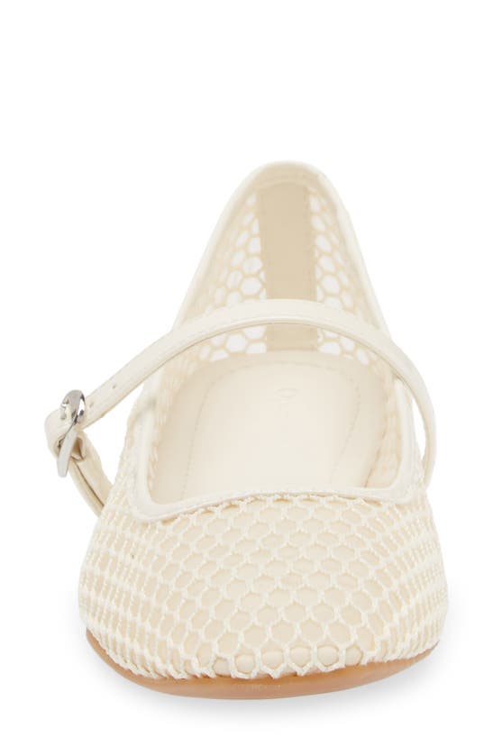 Shop Open Edit Desi Mary Jane Mesh Flat In Ivory Egret