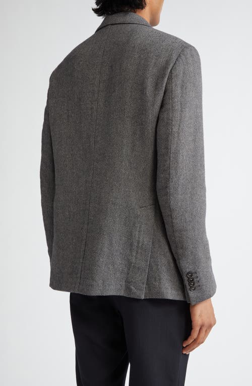 Shop Massimo Alba Herringbone Virgin Wool & Linen Sport Coat In Grey Multi