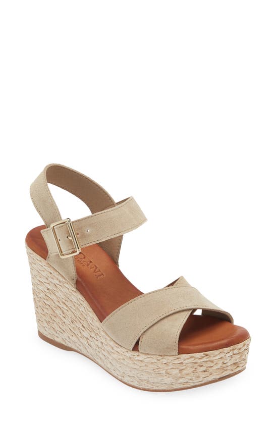 Cordani Brittany Ankle Strap Espadrille Platform Wedge Sandal In Crosta Corda